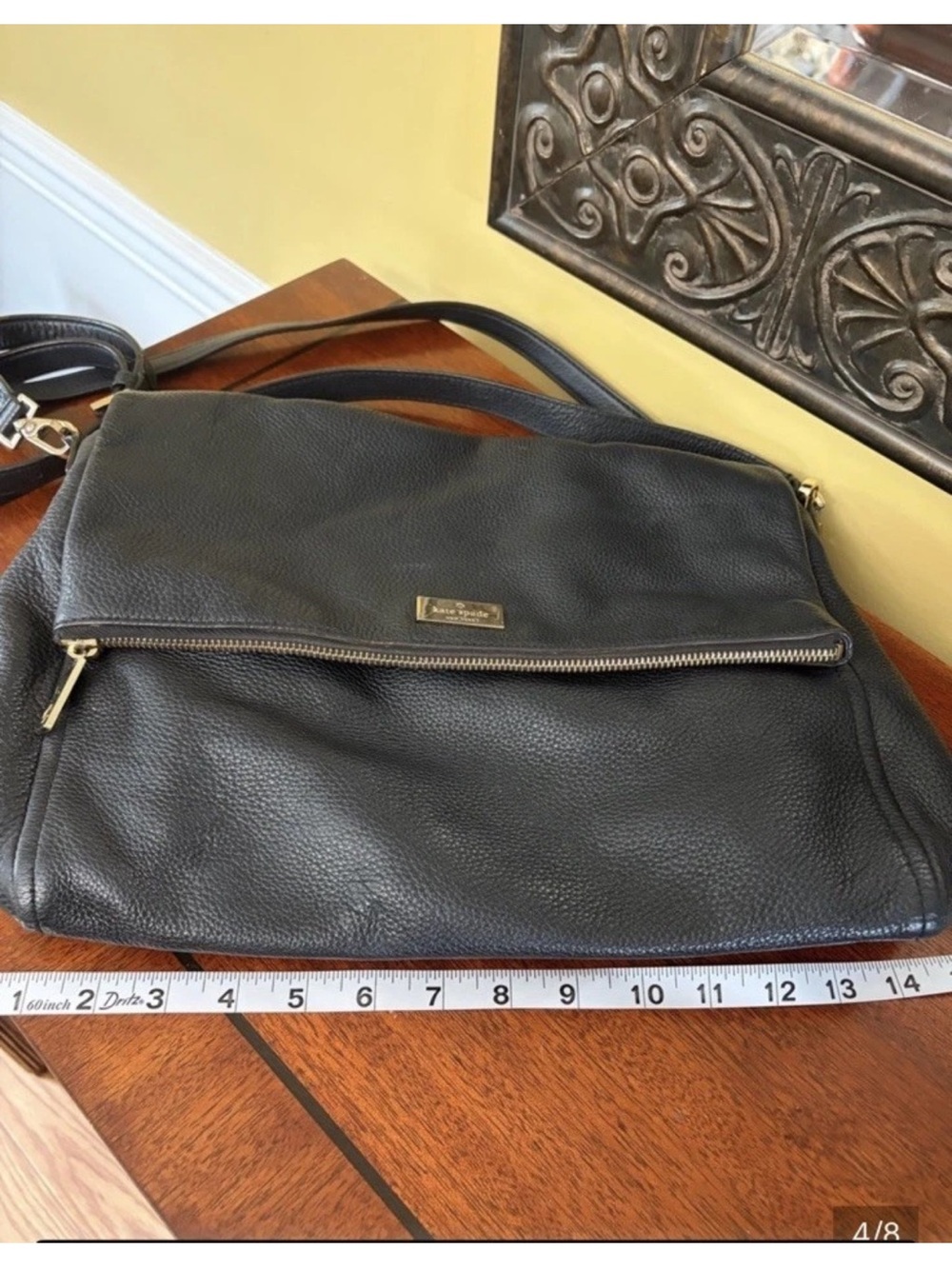 Kate Spade Highland Places Medium Maria Black Pebble Leather Bag/Crossbody - Picture 4 of 8